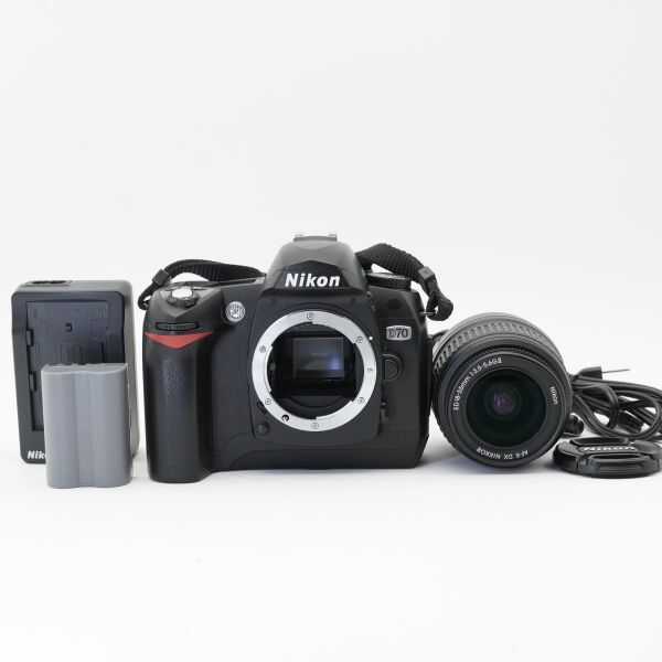 美品 動作確認済 Nikon ニコン D70 レンズキット AF-S Nikkor18-55mm F3.5-5.6GII ED DX デジタル一眼 #B3038