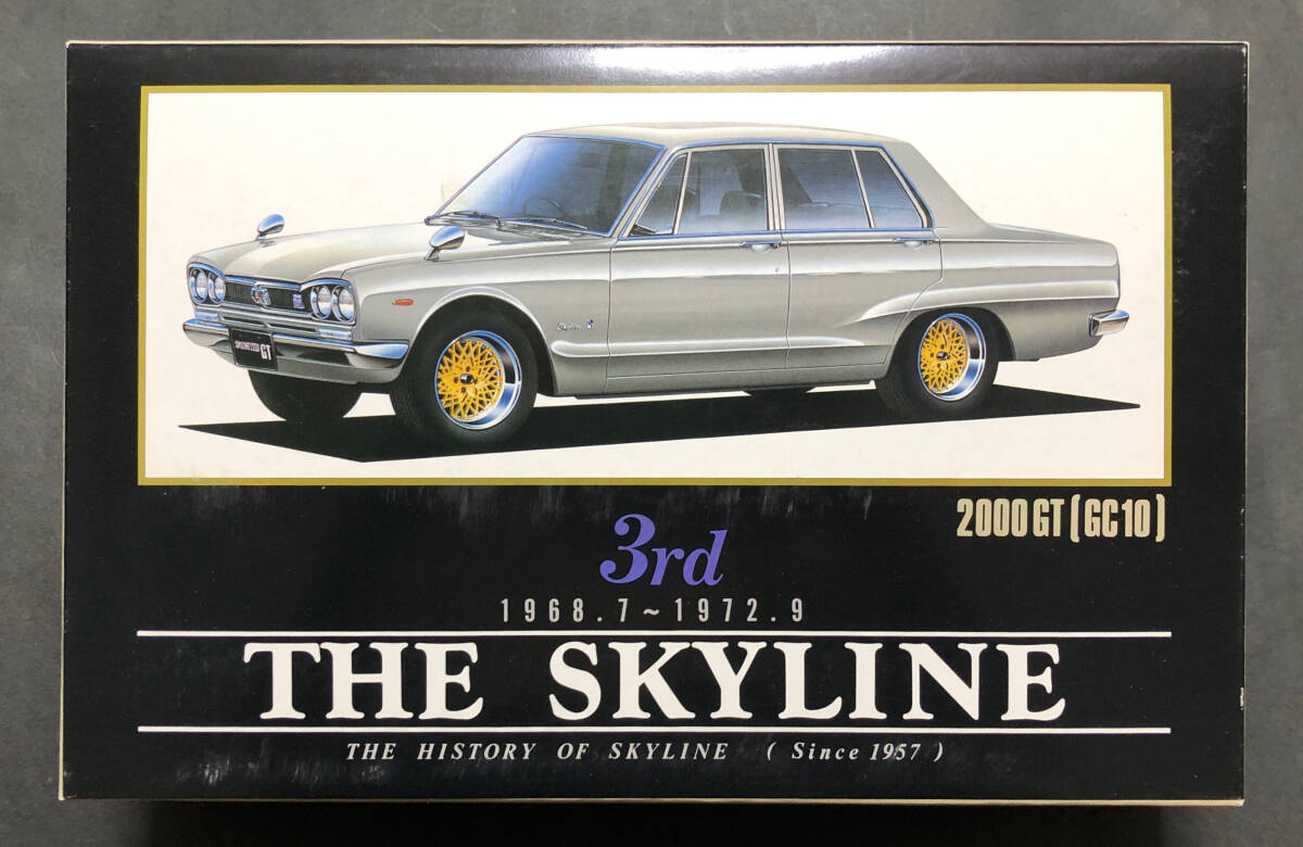 @中古絶版模型堂 アオシマ 1/24 日産ハコスカ4ドア2000GT GC10 ザ・スカイライン 3rd 日産 ニッサン ハコスカ 箱スカ 4ドア セダン 2000GT