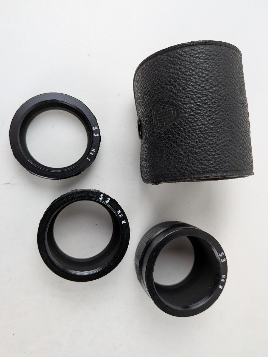 Asahi Pentax アサヒペンタックス S3 エクステンションチューブ No.I II III M42マウント ケース付 美品