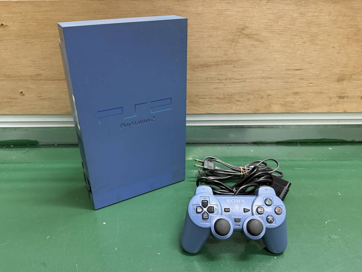 12149 SONY ソニー PS2 プレイステーション2 本体/SCPH-39000 TB トイズ・ブルー コントローラー/SCPH-10010 通電のみ確認 動作未確認 