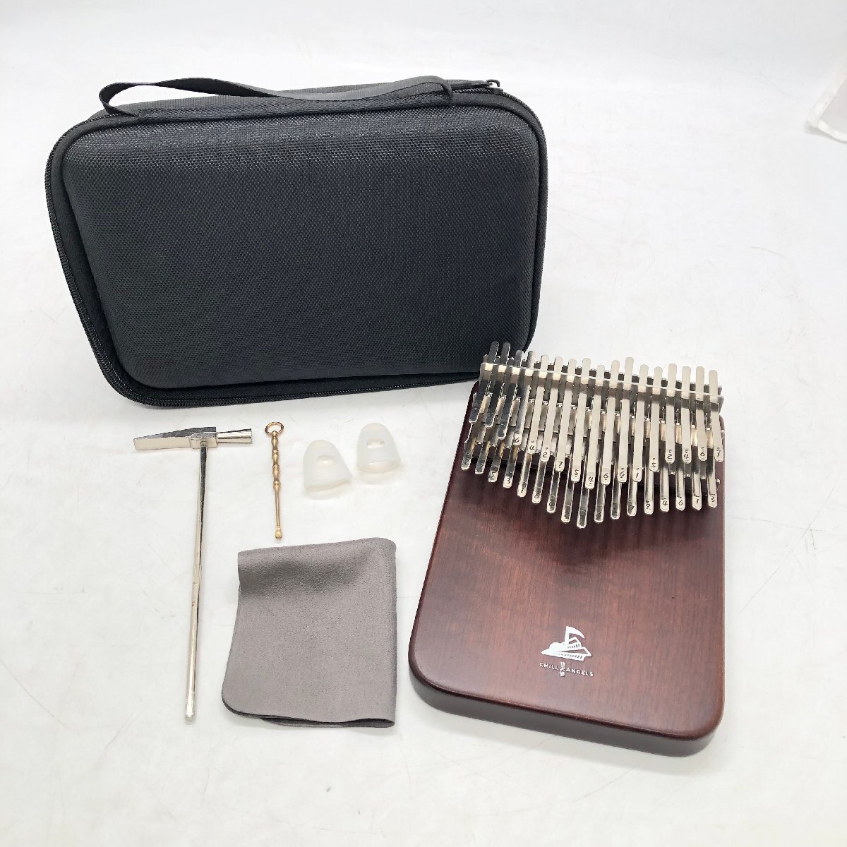 ◎P914 Chill Angels Kalimba カリンバ 指天使 収納ケース チューニングハンマー 指サック クリーニングクロス付き アフリカ 民族楽器(ma)