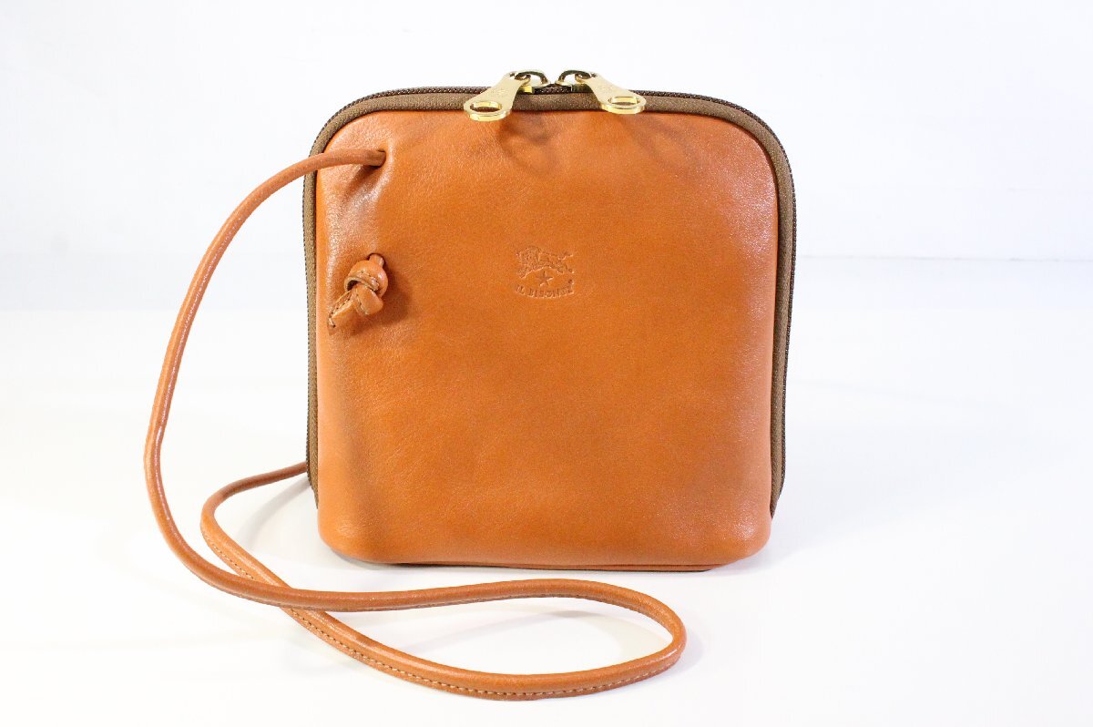 ☆751☆ イル ビゾンテ IL BISONTE クロスボディ ショルダーバッグ ミニ ポシェット レザー 牛革　【EK】