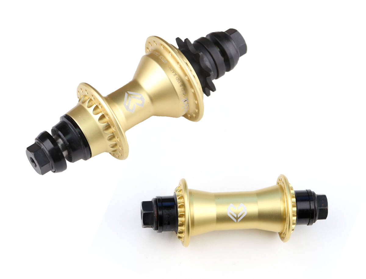 新品◆ECLAT BMX ハブセット　金色