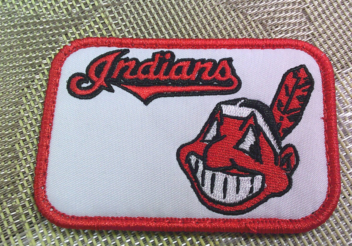 《VC赤白昔ID酋長》球魂■新品MLBクリーブランド・インディアンスIndians野球　ベースボール刺繍ワッペン■アメリカ　メジャーリーグ　映画