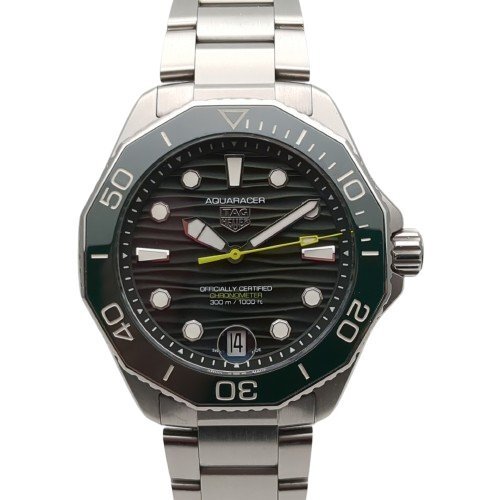 【美品】 TAG HEUER タグホイヤー アクアレーサー プロフェッショナル 300 WBP5116 ギャラあり 腕時計 自動巻き 動作品 緑文字盤 中古