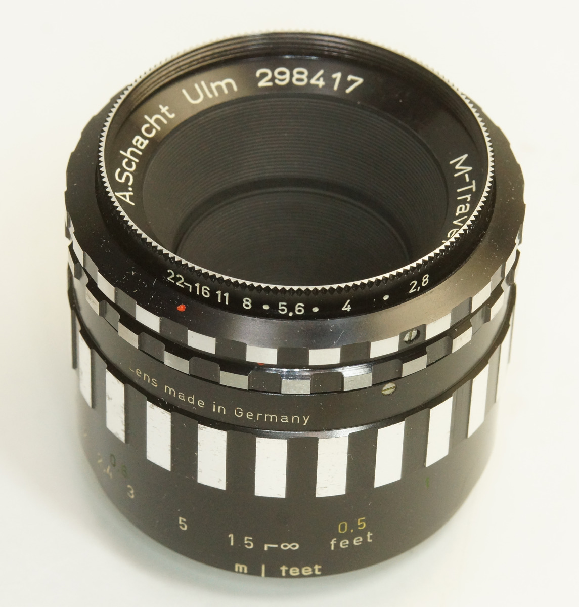 西ドイツ製 A.Schacht Ulm M-Travenar 1:2.8/50 R Exakta 1B-417 ゼブラ Makro-Tubes 等倍マクロ Macro シャハト