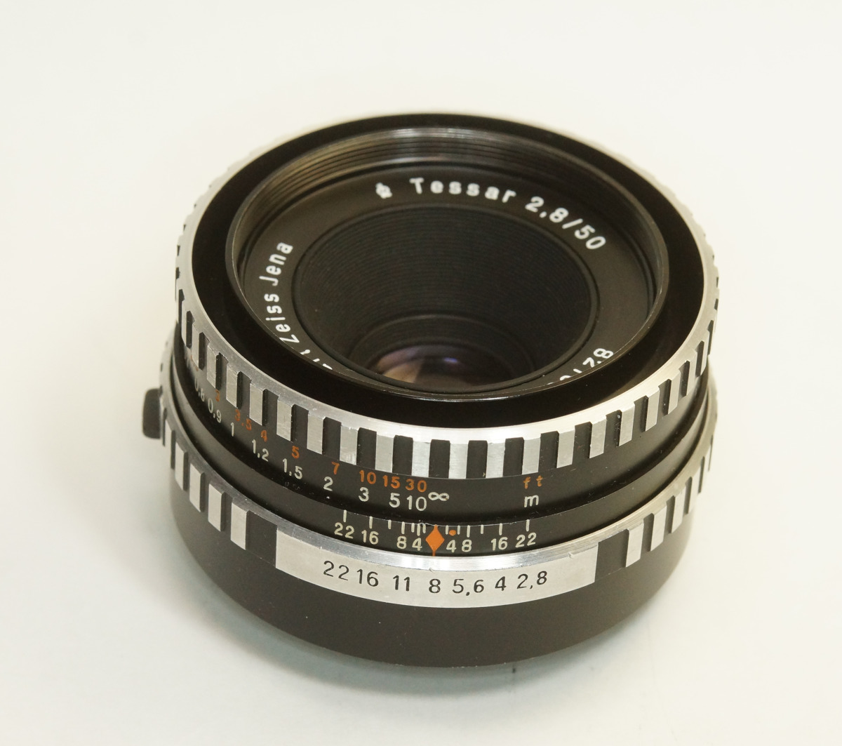 ドイツ製 Carl Zeiss Jena Tessar 2.8/50 Q1 ゼブラ M42 920NB-674 絞込レバー 白文字 前期型