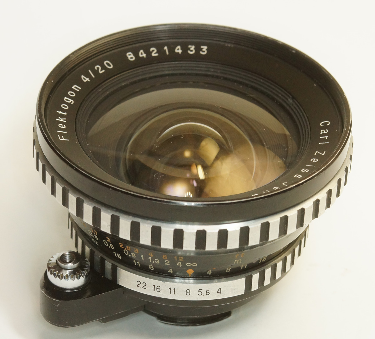 ドイツ製 Carl Zeiss Jena Flektogon 4/20 Exakta 24N-433 ゼブラ 銀文字 超広角