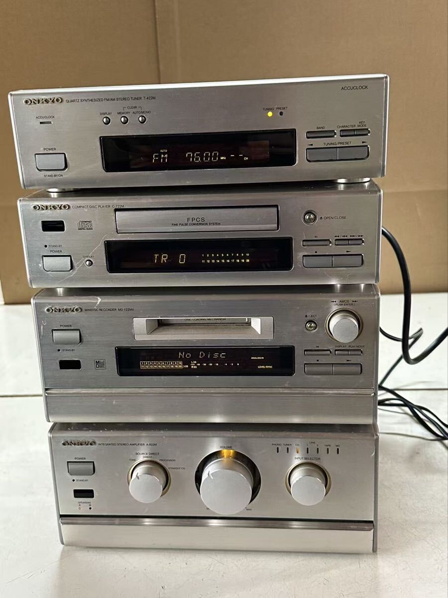 ONKYO　オンキョー MD-122MX/C-722M /A-922M/T-422M システムコンポ　通電 動作未確認 ジャンク
