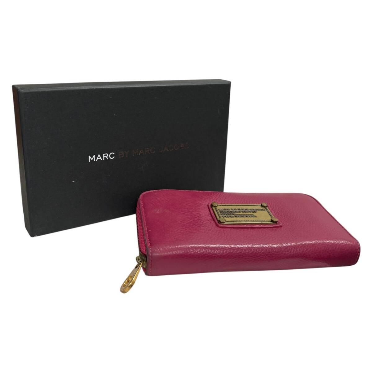 MARC BY MARC JACOBS マークバイマークジェイコブス ジッピーウォレット 長財布 レザー ピンク系 箱付き 
