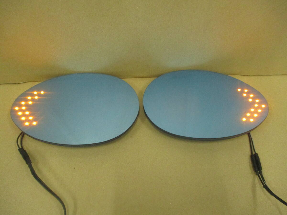 LEDウィンカー BMW MINI ミニ R55 R56 R57 LED ウィンカー ドア ミラー ブルー ミラーレンズ ガラス レンズ