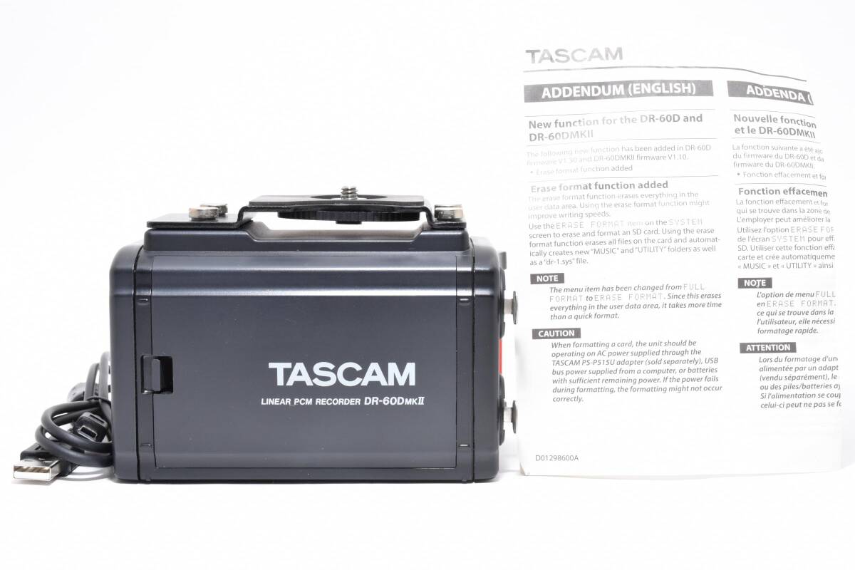 ★極上美品★TASCAM タスカム DR-60DMKII DSLR用 リニアPCMレコーダー★　Y9548＃99