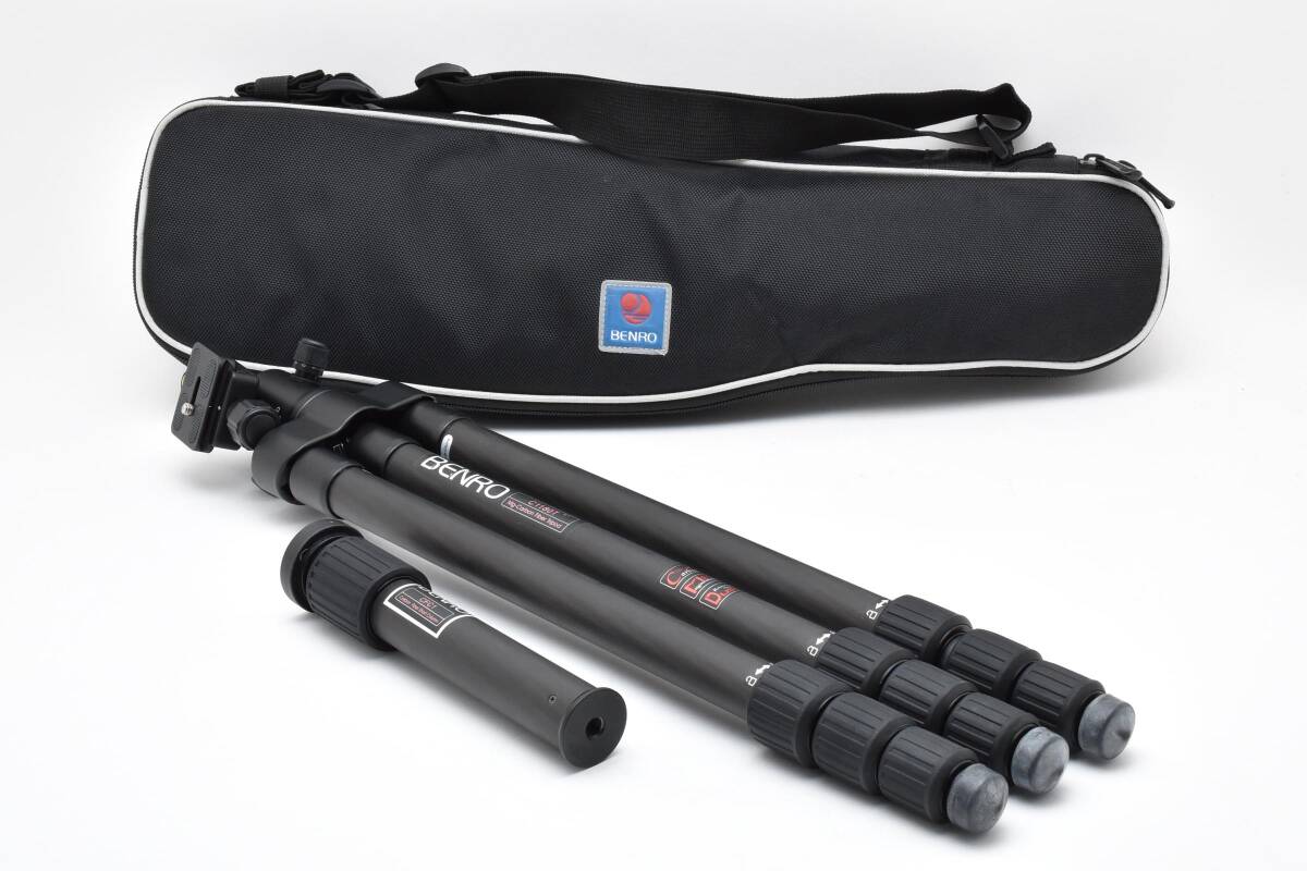 ★極上品★ベンロ BENRO C1180T カーボンフラット三脚 4段＋雲台★　YM9608＃77