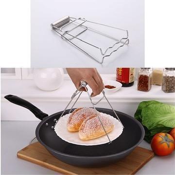 蒸し物用トング 茶碗蒸し 鍋つかみ キッチン用品 調理　ステンレス アウトドア　皿つかみ　スキレット　便利小物　バーベキュー