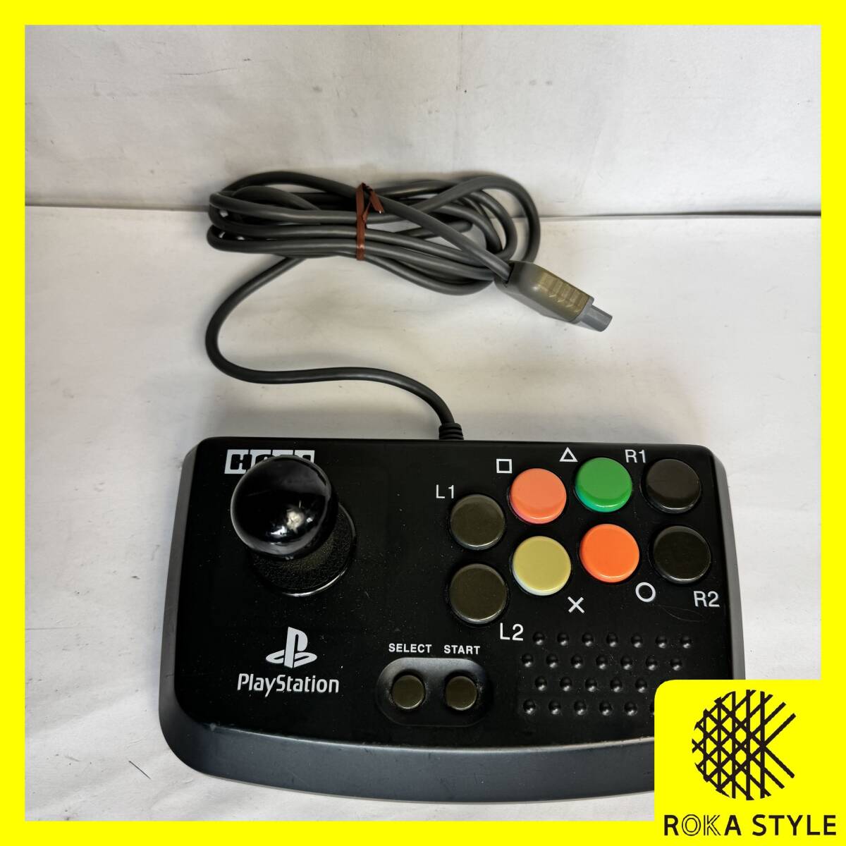 HORI コンパクトジョイスティック PS プレイステーション アーケードコントローラー アケコン 現状品 動作未確認 長期保管品 W2 R8202