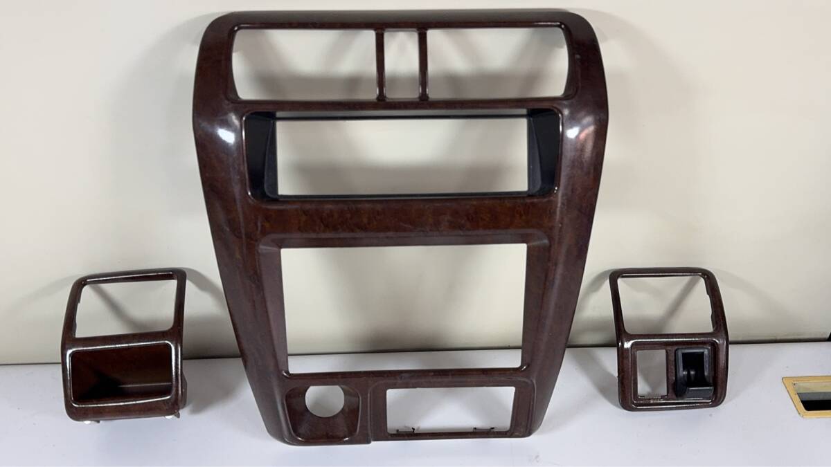日産 クリッパー U71V リオ U71W 木目調 オーディオパネル ＆ 左右AC吹き出し ３点セット ウッド 内装カスタム　送料無料