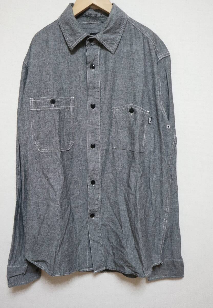 ☆OLD STUSSY シャンブレ－シャツ☆サイズS☆ステュ－シー