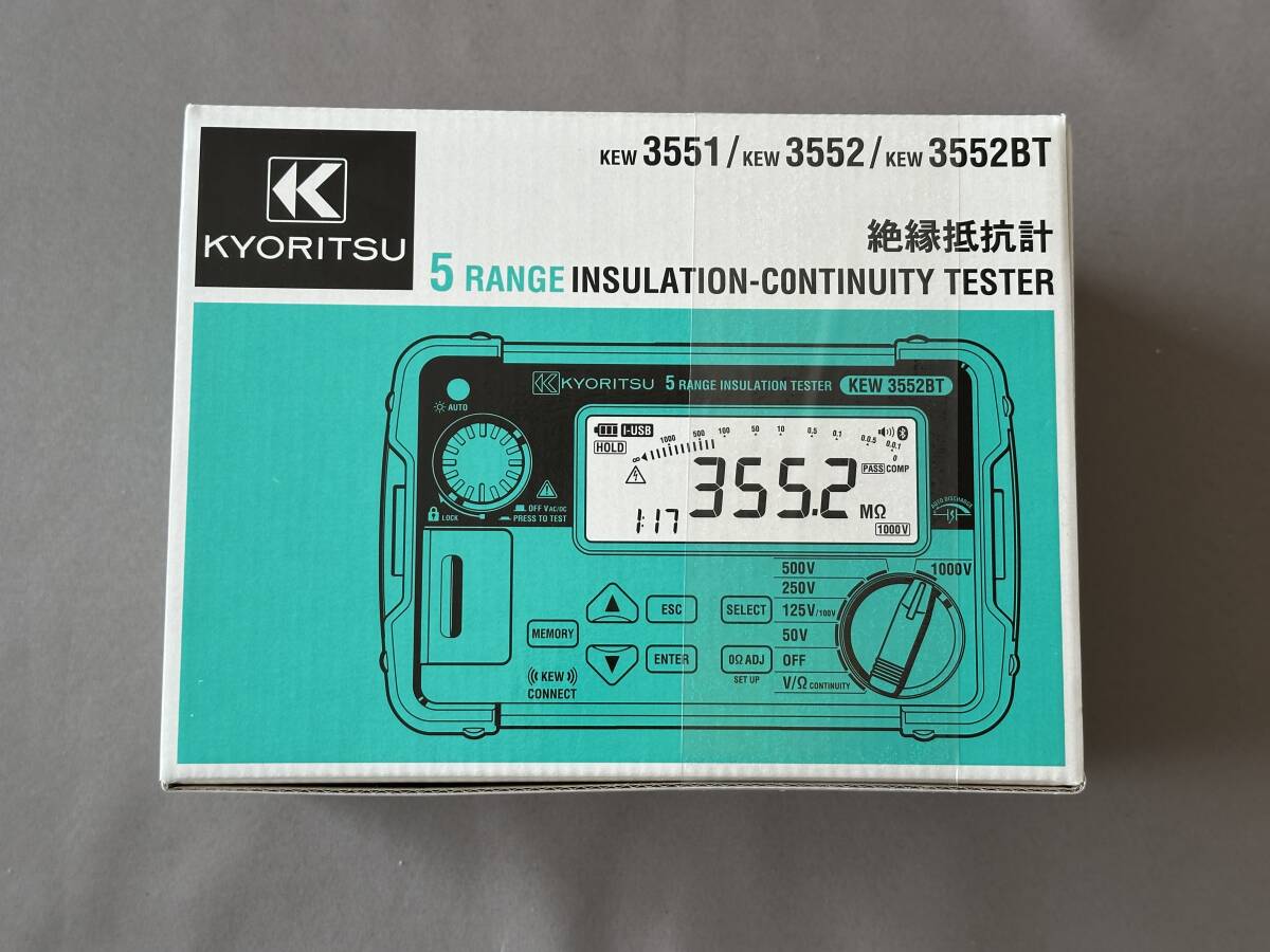 未使用品/共立電気計器 デジタル絶縁抵抗計 KEW 3552BT