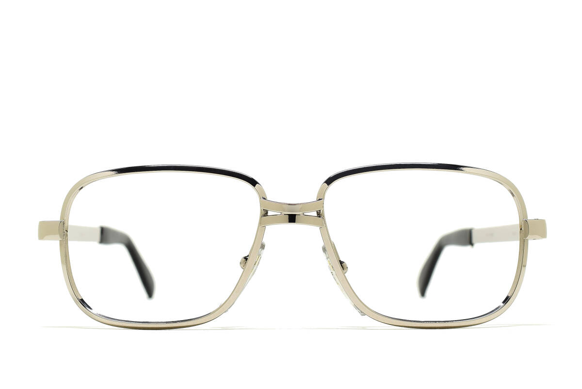 デッドストック 西ドイツ製 NiSta DIPLOMAT 50-18 カットリム メガネ サングラス フレーム ヴィンテージ グレーシルバー