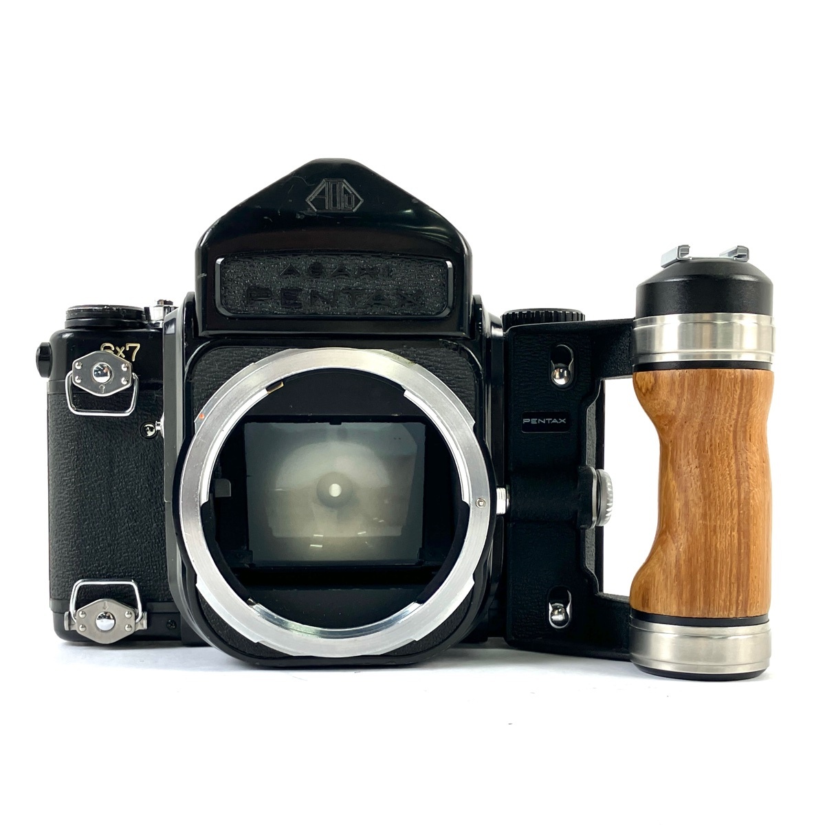 ペンタックス PENTAX 6X7 ボディ ウッドグリップ付［ジャンク品］ 中判カメラ 【中古】