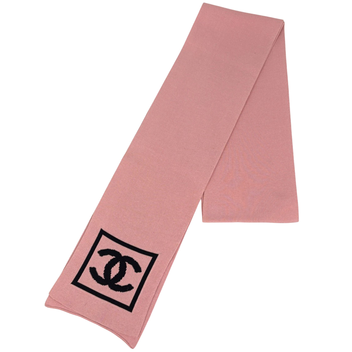 【在庫一掃】 シャネル CHANEL スポーツライン マフラー ココマーク マフラー コットン ピンク レディース 【中古】