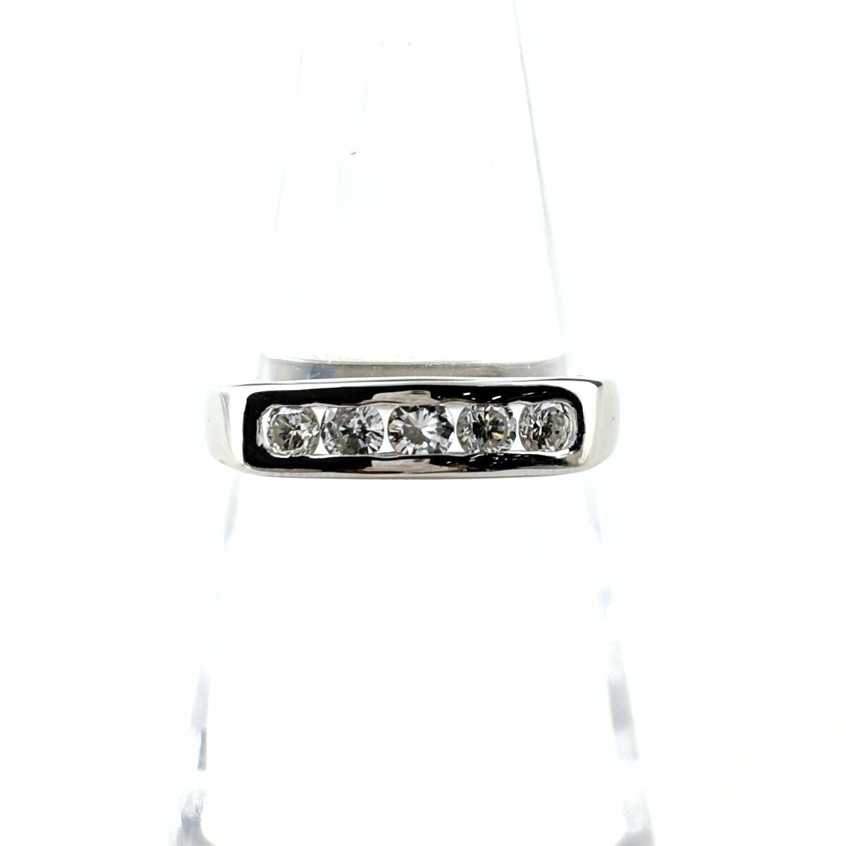 メレダイヤ デザインリング プラチナ 指輪 リング 11号 Pt900 ダイヤモンド レディース 【中古】