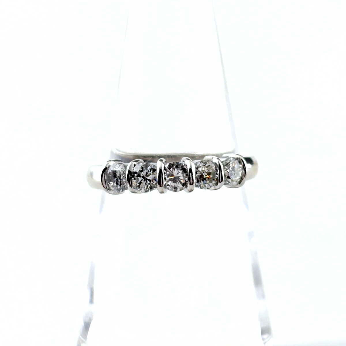 メレダイヤ デザインリング プラチナ 指輪 リング 11.5号 Pt900 ダイヤモンド レディース 【中古】