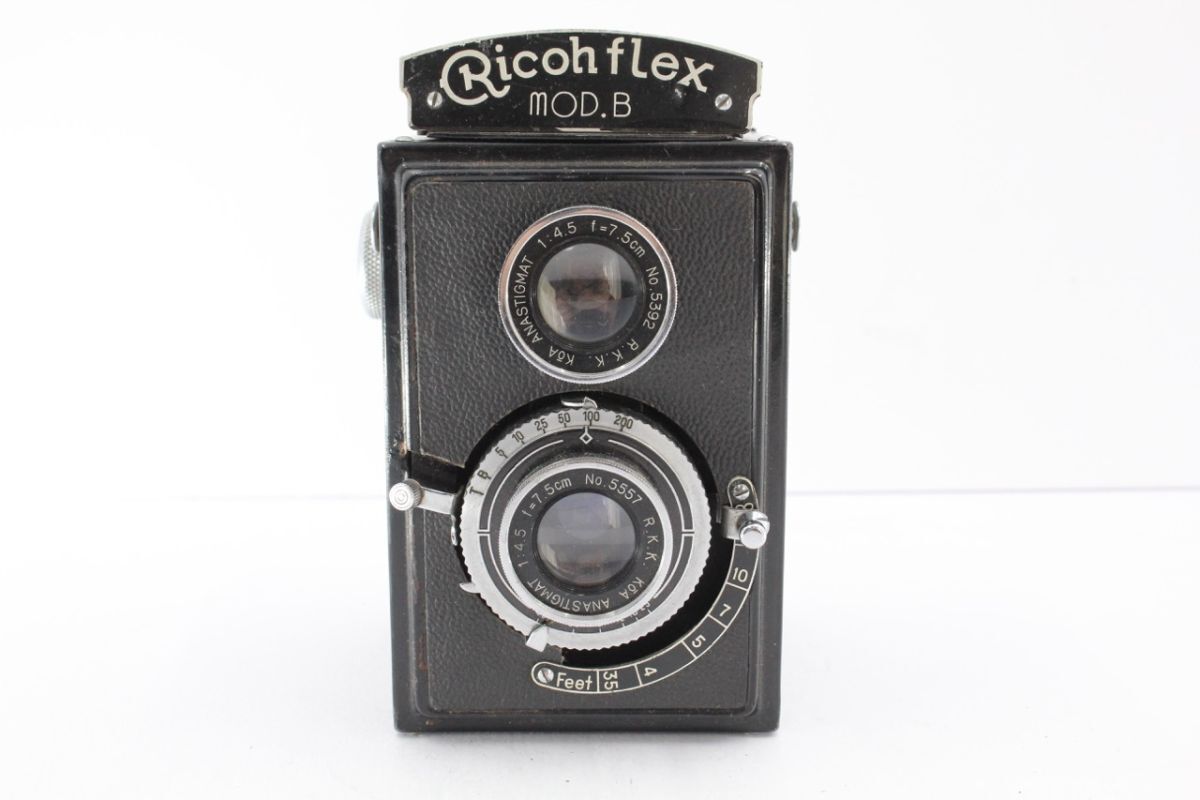 ★ジャンク★ リコー RICOH Ricohflex MOD.B ANASTIGMAT 7.5cm F4.5 《シャッター OK!》 A5 A6818