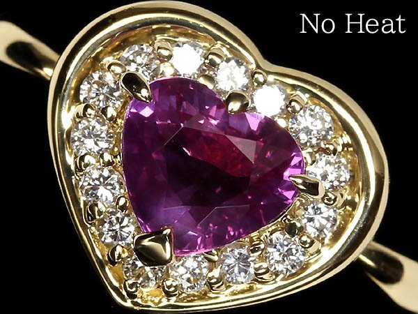 .IVI17296T【売り切り】新品仕上【RK宝石】《RUBY》ハートカット 極上非加熱ルビー 大粒1.41ct 極上ダイヤモンド K18 超高級リング ダイヤ