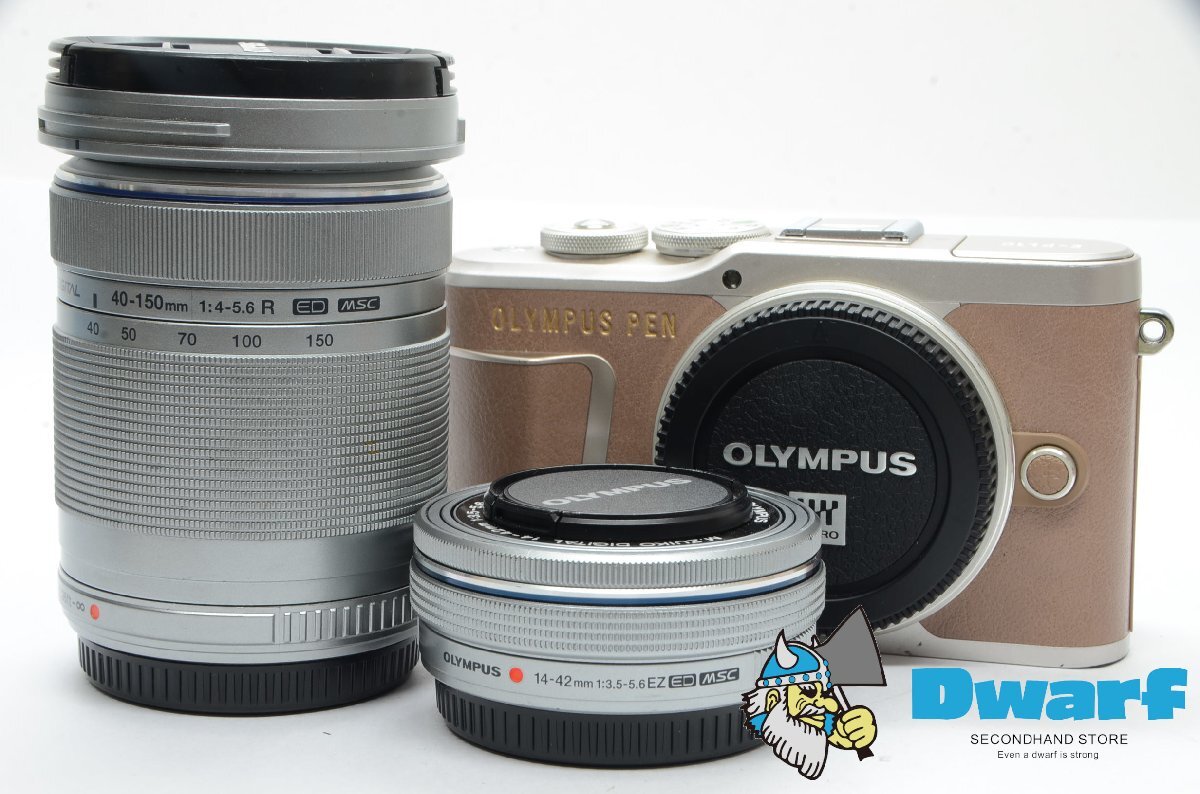 オリンパス OLYMPUS PEN E-PL10 ブラウン EZ ダブルズームキット