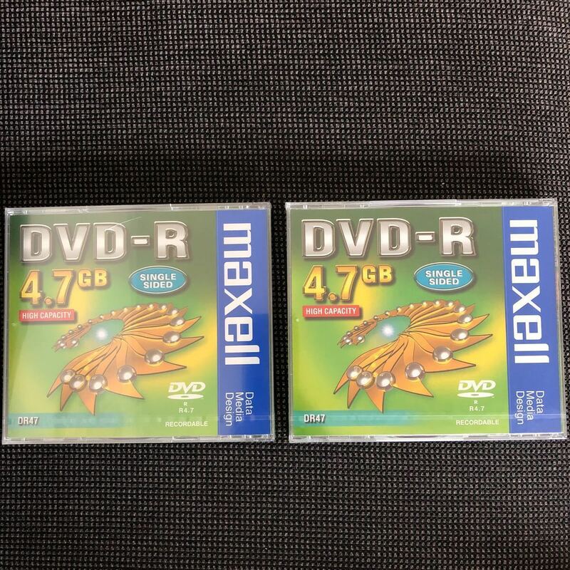 DVD-R 4.7GB 未開封 2枚セット maxell 片面 single sided