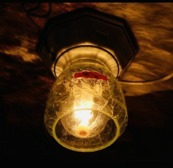 K3051 1930s ウラン ガラス シーリング ライト ランプ New York P&S ALABAX アンティーク*アールデコ*照明 店舗 ポースレン 磁器 シャビー