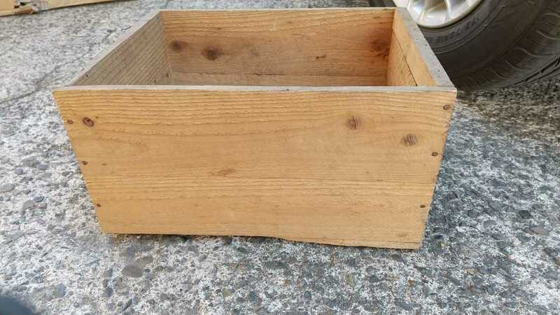昭和レトロ アンティーク 木製ケース リンゴ箱？ 蜜柑箱 当時もの 横30.5cm奥行き23.5cm高さ16.5cm