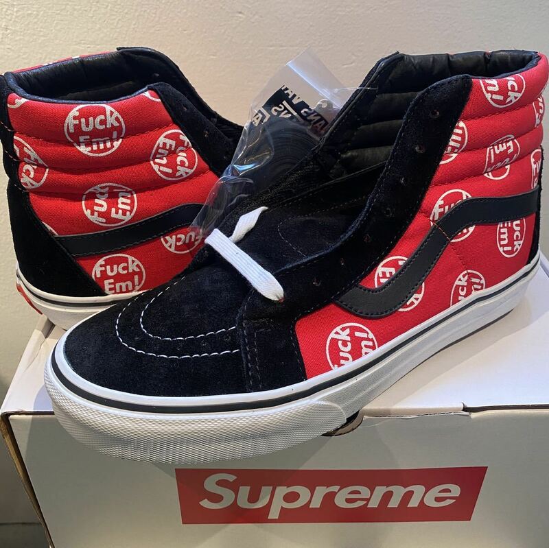 Supreme Vans Fuck'em Sk8-Hi Red US8.5 26.5cm 14AW シュプリーム　