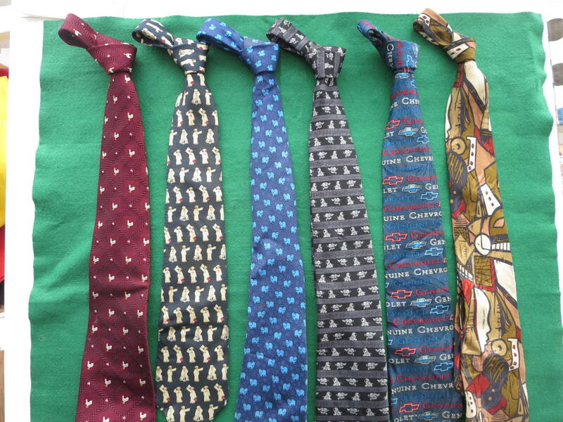 ネクタイ　キャラクタネクタイ　　まとめ売り　６本　毎日の気分転換に如何でしょうか。
