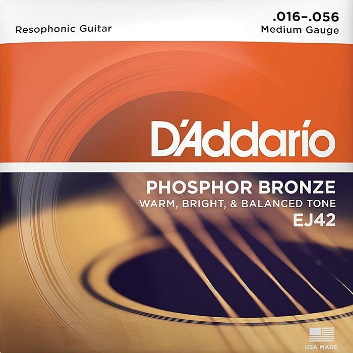 リゾネーター用 D'Addario EJ42 Resophonic Guitar 016-056 Phosphor Bronze ダダリオ アコギ弦