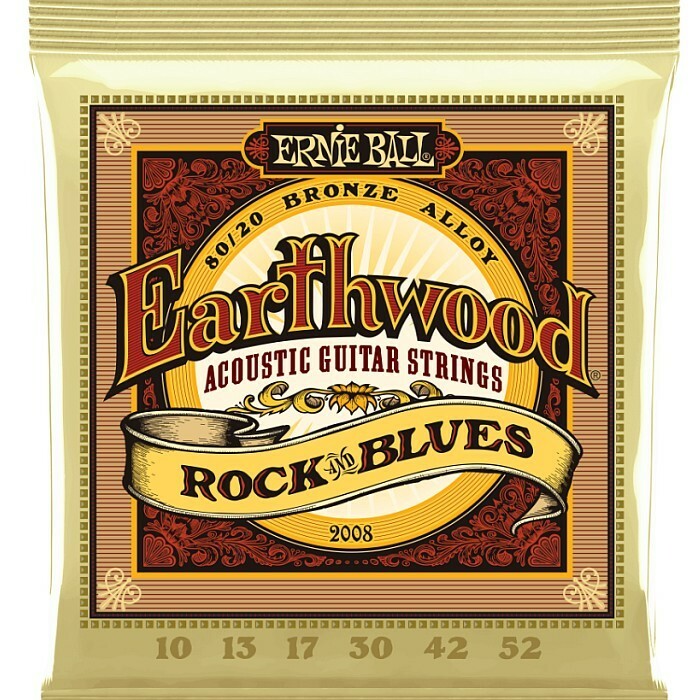 Ernie Ball #2008 Earthwood Rock & Blues 010-052 80/20 Bronze 3弦プレーン アーニーボール アコギ弦