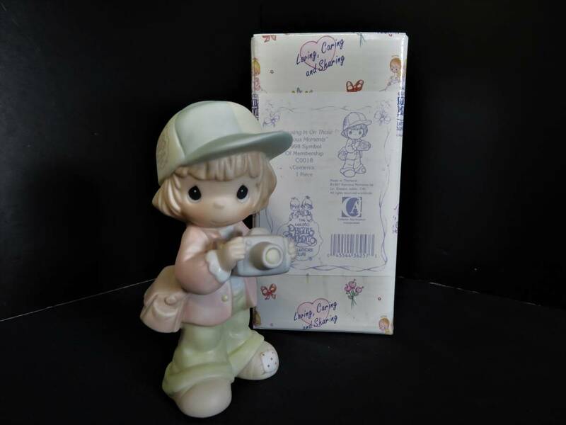 【デッドストック】R302★ メンバー限定・シンボル人形★ Precious Moments プレシャスモーメント エネスコ 陶器人形 アンティークドール