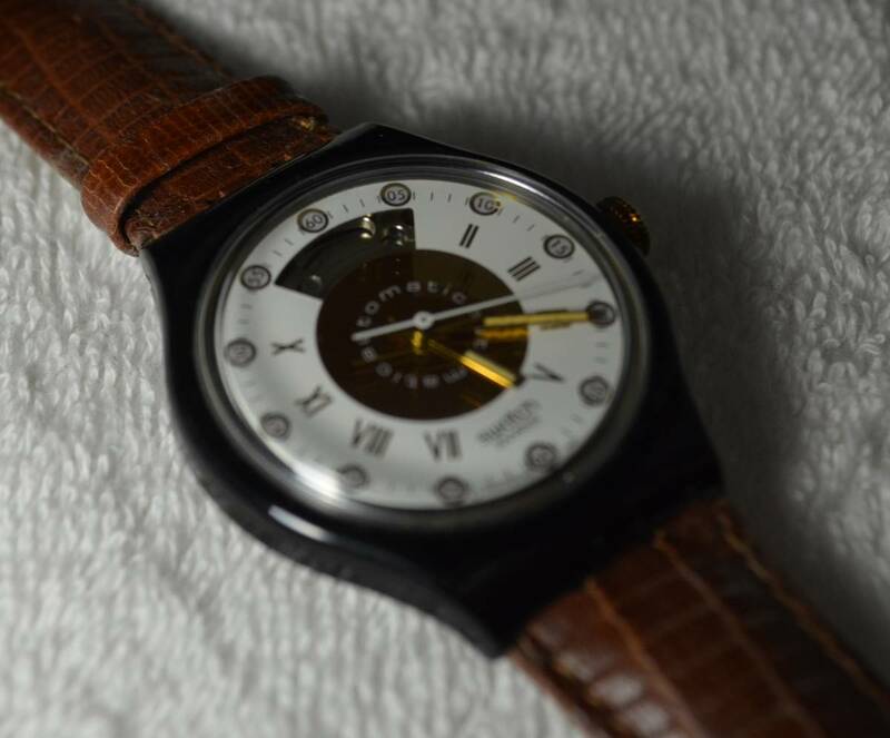 45【未使用品】*SWATCH Automatic 5th Avenue SAB101 スウォッチ 自動巻き Fifth アベニュー 1991年 ビンテージ デッドストック 送料無料 