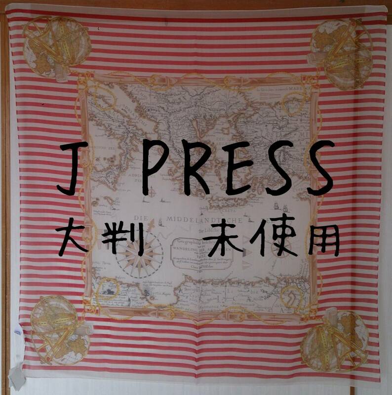 新品　J.PRESS　J.プレス　マリンテイスト　ボーダー　大判スカーフ