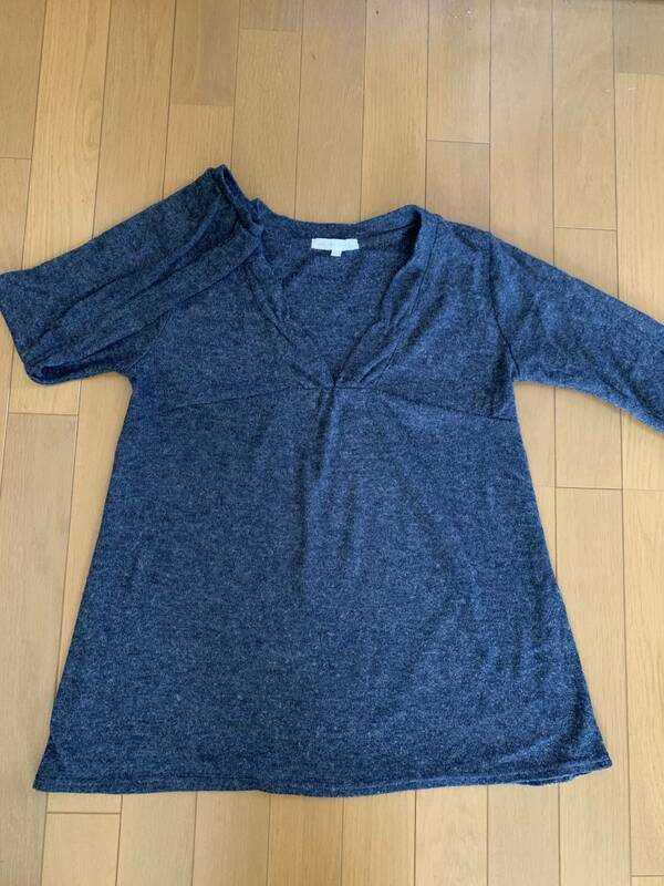紺色　長袖セーター　Lサイズ