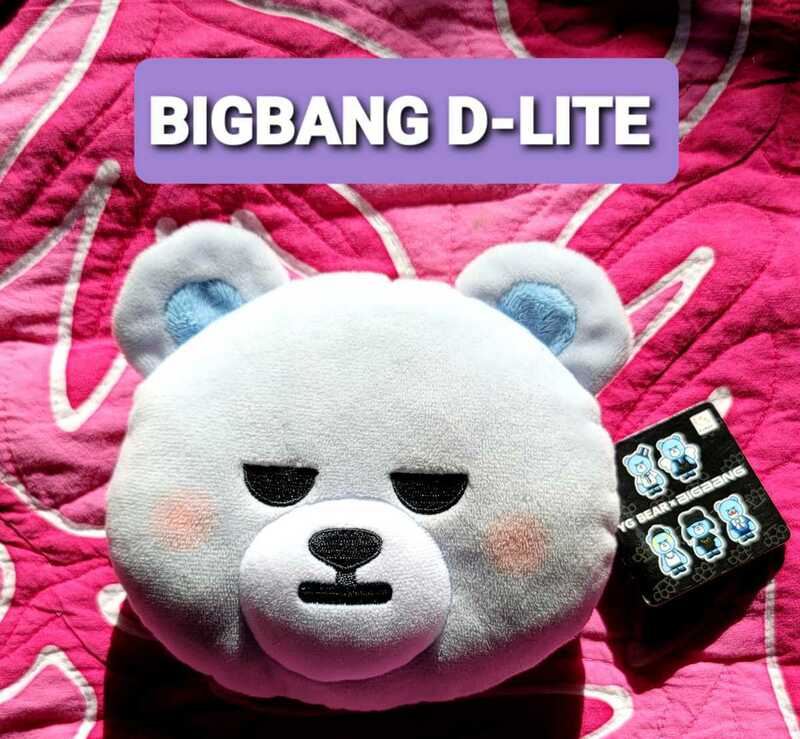 【YG BEAR】BIGBANG D-LITE うす型フェイスぬいぐるみ テソン タグ付 ビッグバン