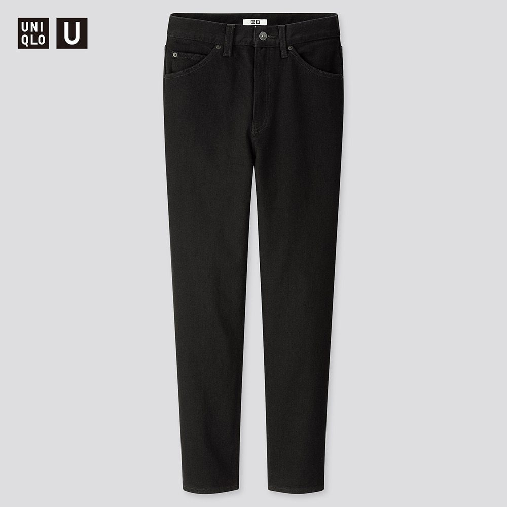 【新品・30インチ・ブラック】ユニクロ×ルメール■Uniqlo U ユニクロユー スリムテーパードアンクルジーンズ カジュアルでエレガント 黒