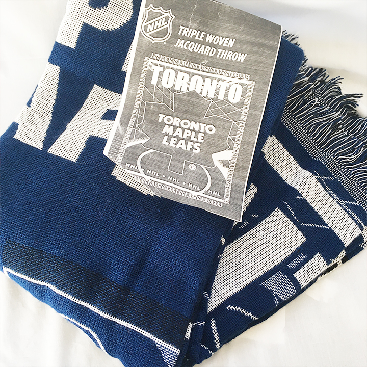 トロント メイプルリーフ TORONTO MAPLE LEAFS NHL ジャガード スローブランケット 織物 ブランケット アメリカ製 USA製 2899