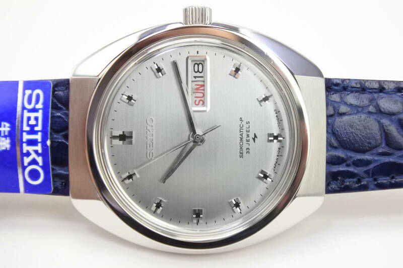 ☆☆☆個体数少モデル 1968年製　SEIKO MATIC-P Ref.5106-7010　３３石　自動巻紳士腕時計　石数は51系最多　当時高級品