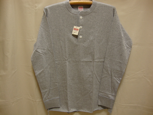 価格\4.730- ヘルスニット【Healthknit】906L ヘンリーネック Tシャツ-長袖☆color【杢グレー】size【XL】/ U.S.A COTTON/正規新品