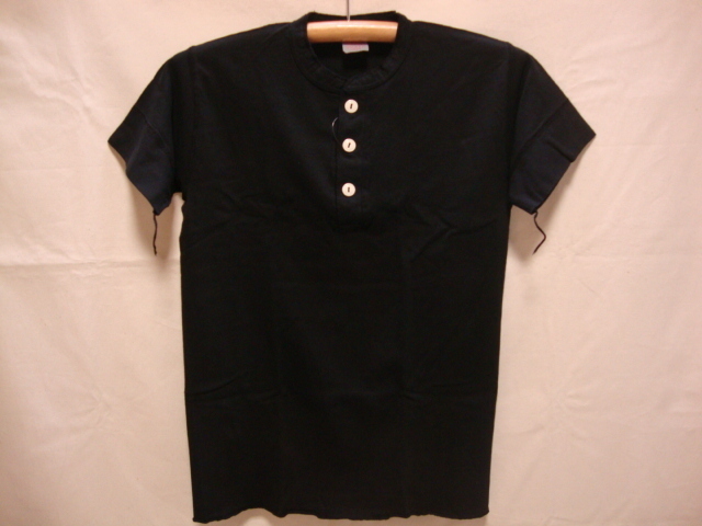 価格￥3.740- ヘルスニット【Healthknit】906S ヘンリーネック Tシャツ-半袖☆color【BLACK】size【M】U.S.A 綿/正規新品