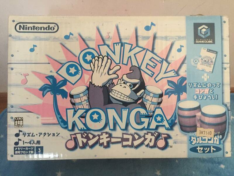 ドンキーコンガ＋タルコンガセット　NINTENDO GAMECUBE　新品　リズムアクション　同梱版　Donkey Konga