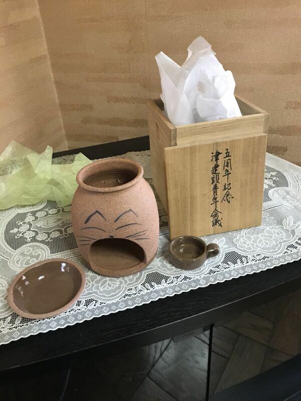 壺　ツボ　焼物　陶器　ローソク　記念品