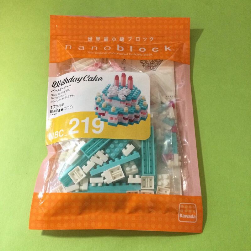 【 ナノブロック 】バースデーケーキ / NBC_219 / 外袋 開封・内袋 未開封 / Birthday Cake nanoblock nano 誕生日/ KAWADA カワダ